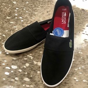 Men’s Lacoste Black Slip Ons